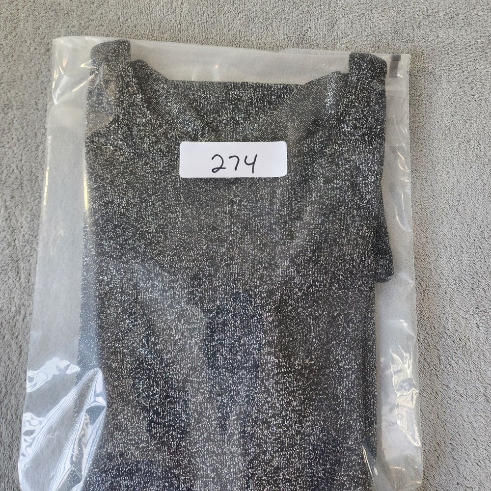 Divided Women's Black Glitter Size‎ 2 Long Sleeve Sheath Style Dress - Picture 7 of 7